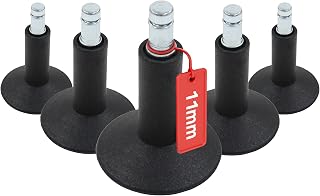 hjh OFFICE 619004 5X Bodengleiter groß 11mm / 65 mm No. 12 Standfüße (5er Pack)