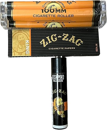 Miniatura 3 de Zig Zag - Papel rodante tamaño King + máquina rodante de 3.937in + encendedor de cortadora en zigzag + tarjeta de cuchara RSV