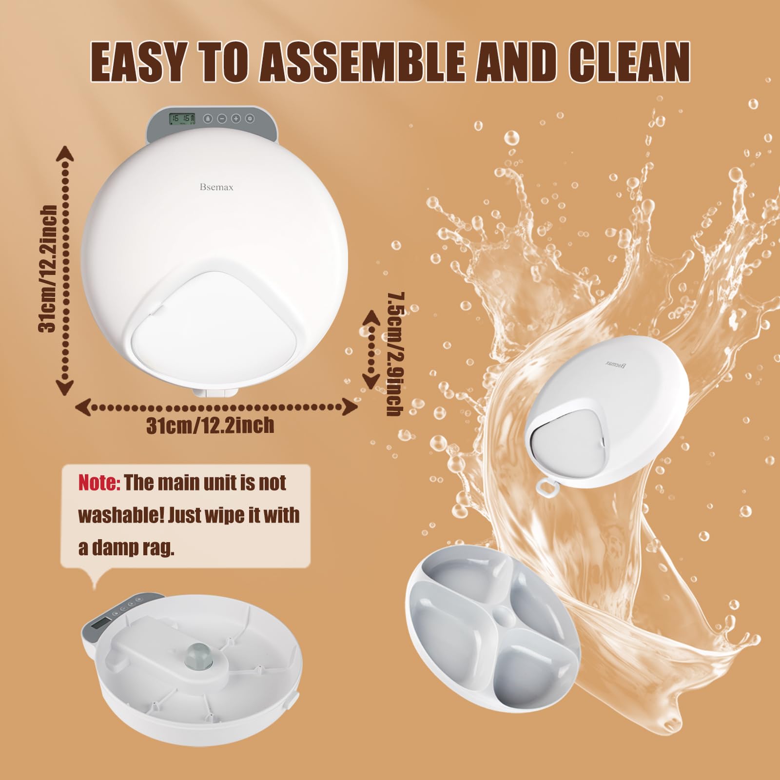 Automatic Wet Food Cat Feeder, Auto Refrigerated Wet Foods Feeder for Cats Dogs 4 Meal Timed Fresh Foods Dispenser with 2 Ice Packs Small Pet Feeders for Kitty Puppy Automatic Cat Dog Food Bowl