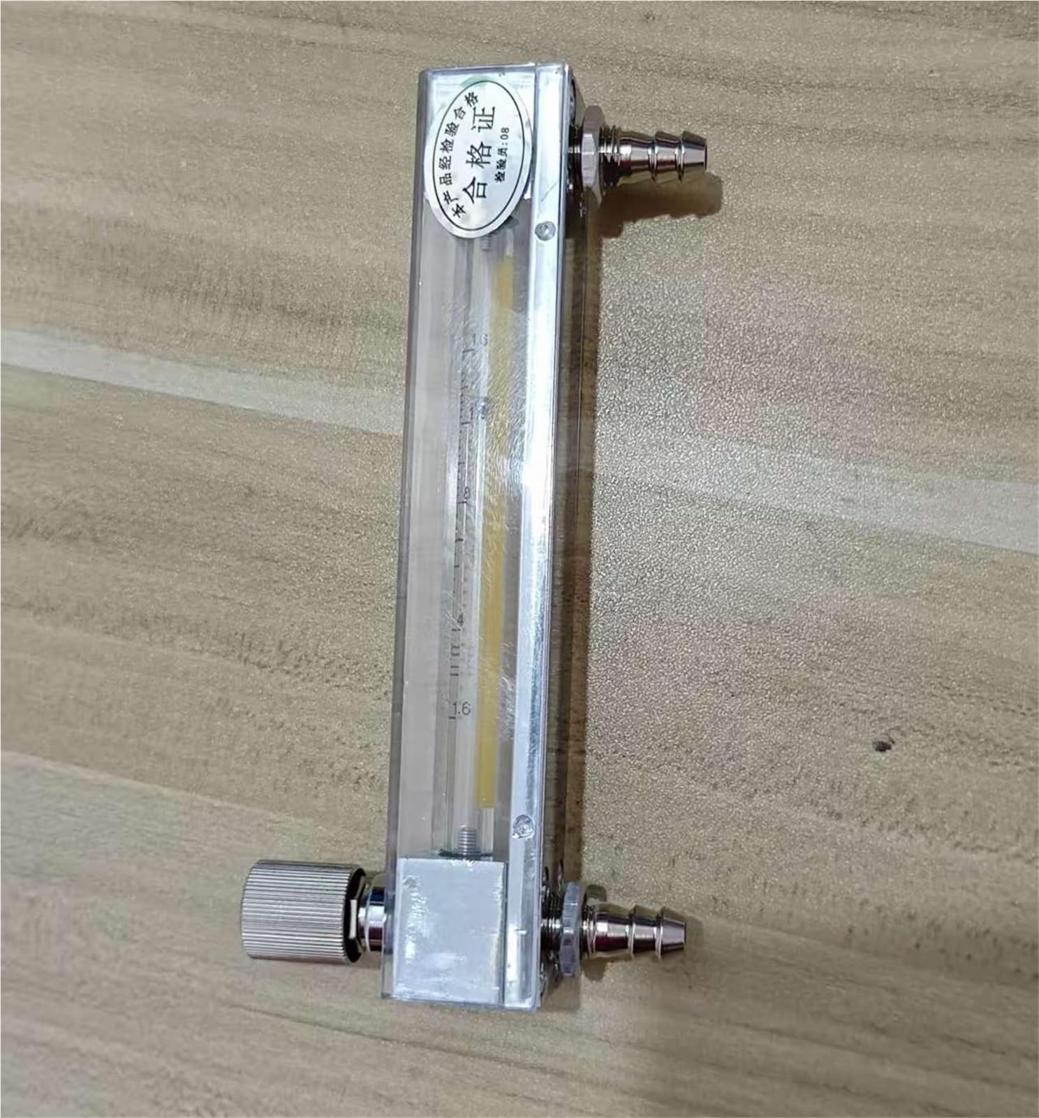 LZB-3WB, rotámetro de vidrio for caudalímetro de gas/aire con válvula de control. Amplio rango de medición, permite ajustar el caudal.(40-400ml Pmin - gas)