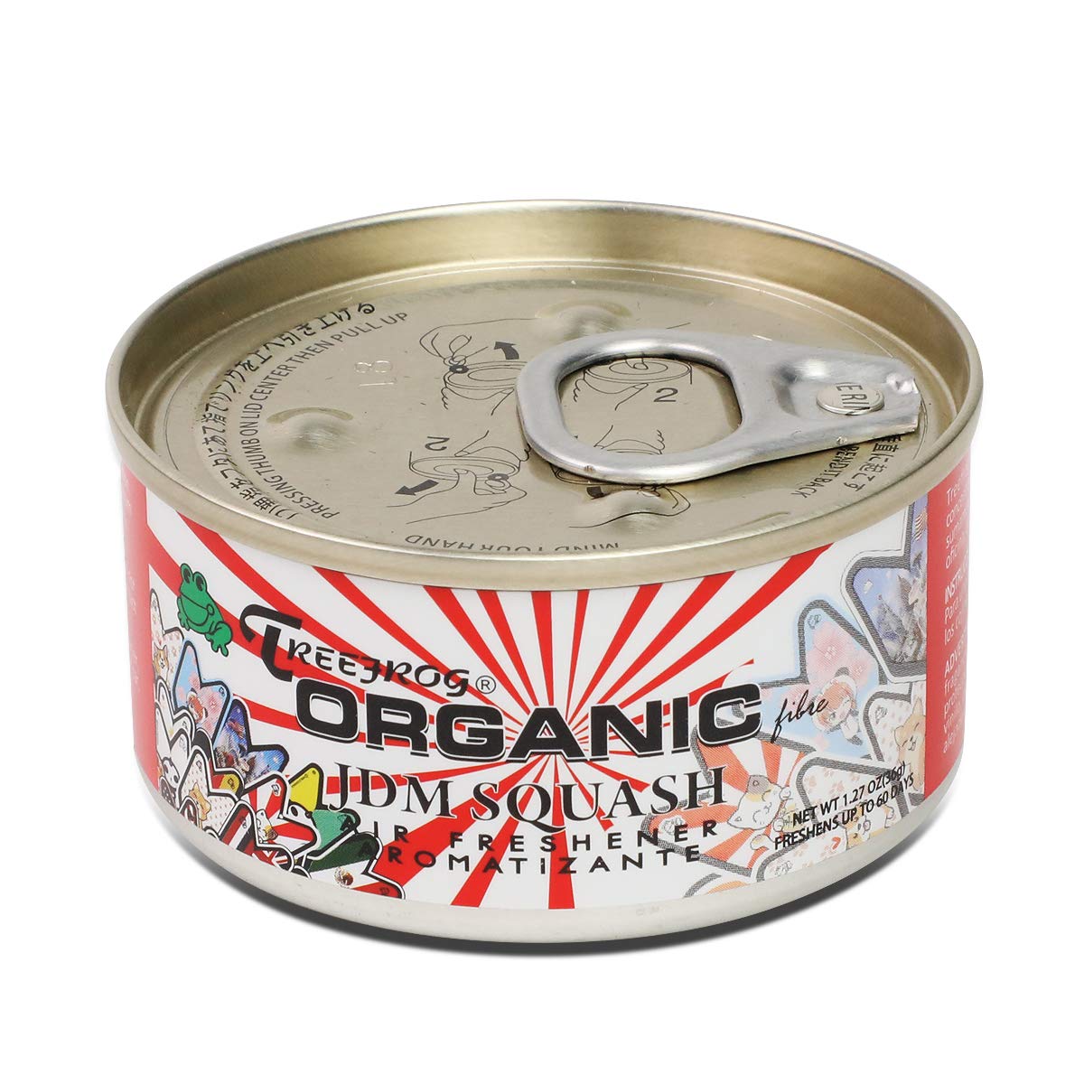 Auto Dynasty TreeFrog Organic Fiber Fresh Natural Air Freshener Can (JDM Squash Scented)