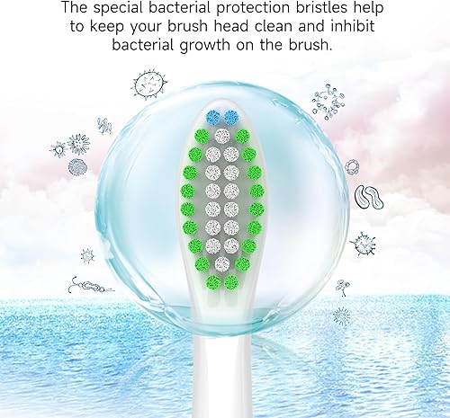 Miniatura 4 de Aoxgao Cabezales de repuesto compatibles con cepillo de dientes eléctrico Phillips Sonicare, paquete de 12 cabezales de repuesto para Philips