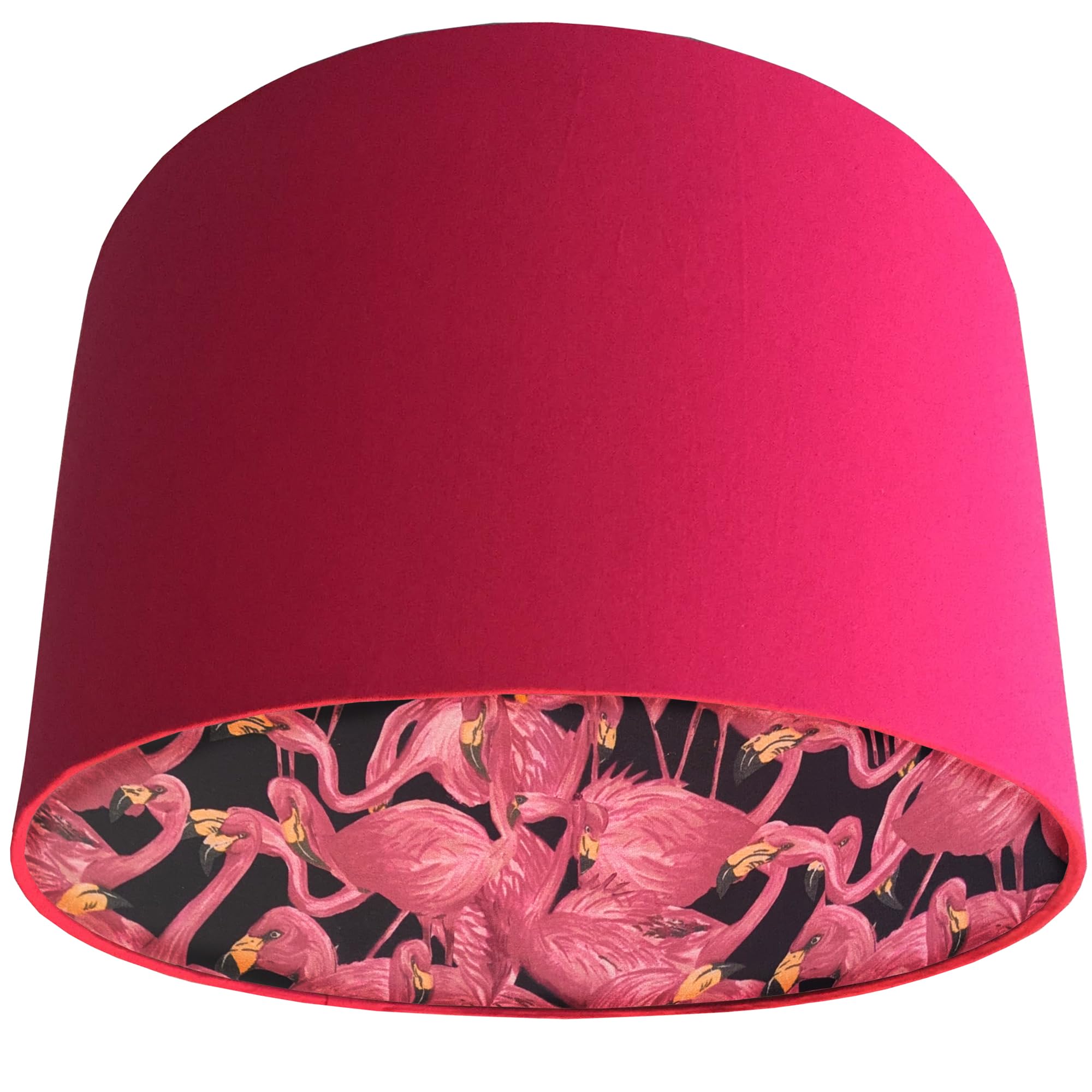 Tropical Flamingo Pink Light Shade with Choice of Colour Lining (Pink)