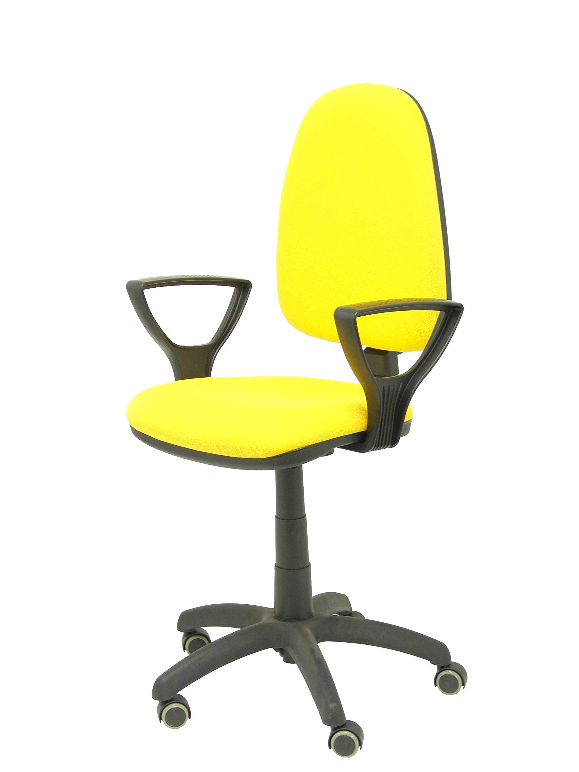 Silla OFICINA PYC 04CP ERGONOMICA PERMAN.C/R PARQUET Bali Amarillo (C/Brazos FIJOS)