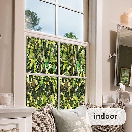 Miniatura 6 de funlife Película de vitral, película de doble cara gruesa para ventana de ventana, calcomanías de vidrio no adhesivas para ventana de puerta, 11.8 x
