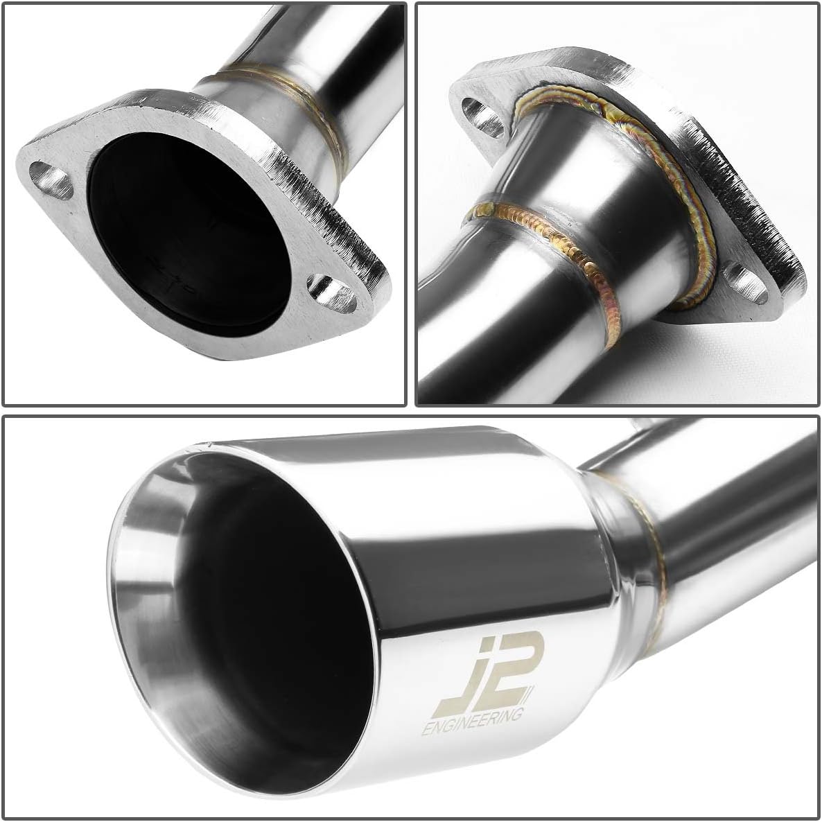 J2 Engineering J2-CBE-OS-067 Muffler CatBack Exhaust System [Compatible with 09-14 Nissan Cube 1.8L]