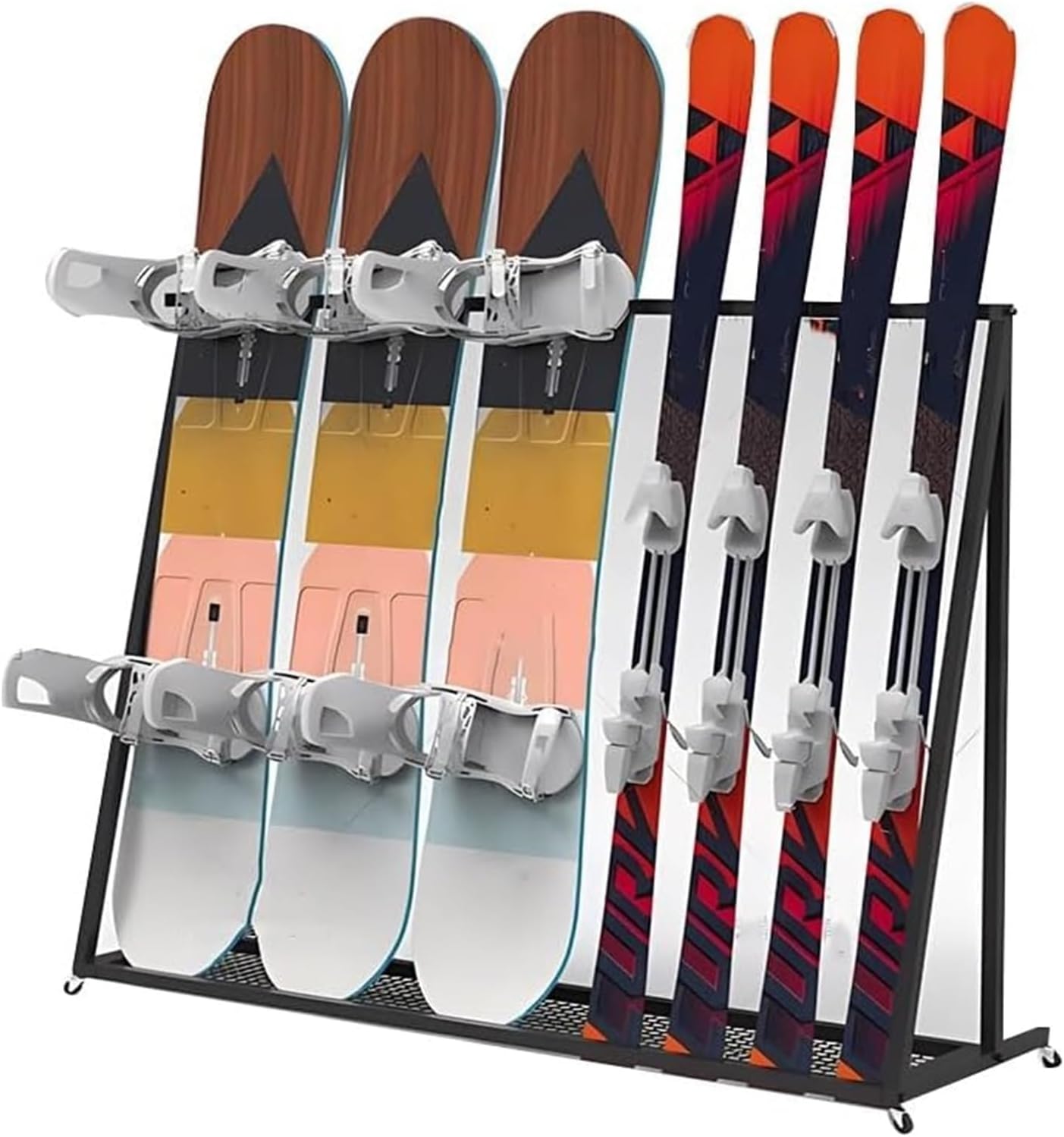 Free Standing,Snowboard Rack, Snowboard Storage Rack Standing for Skis/Skateboards/Scooter Ski Resort Home Shop Display Racks