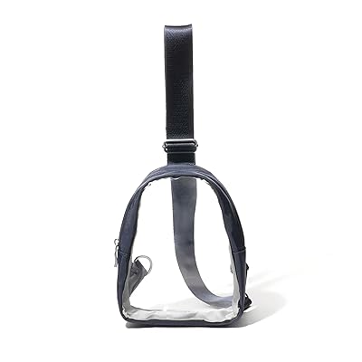 Baggallini Clear Stadium Mini Sling Handbags French Navy, Nylon/Polyester