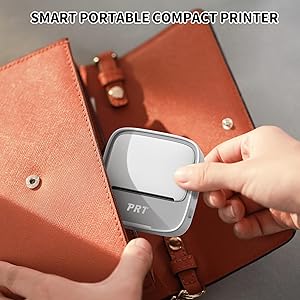 PRT Mini Sticker Printer, Portable Thermal Printer with 1 Roll Sticker Paper, Inkless Sticker Maker, Bluetooth Label Printer for Study Notes,Lists,Pictures,DIY Creations Small Printers for Home Use