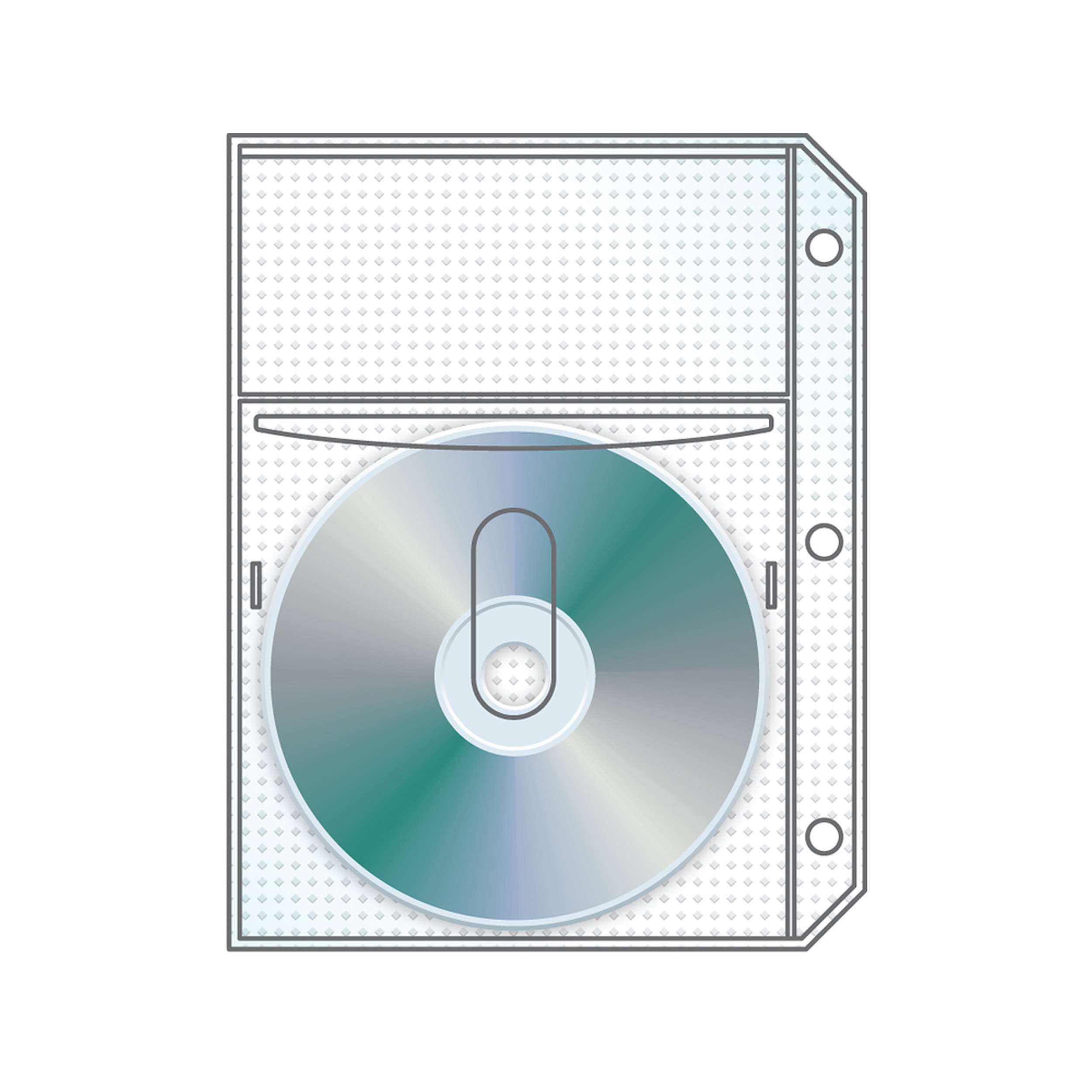 Univenture DVD Binder - White, 50 Pages, Polypropylene, Portable, Small