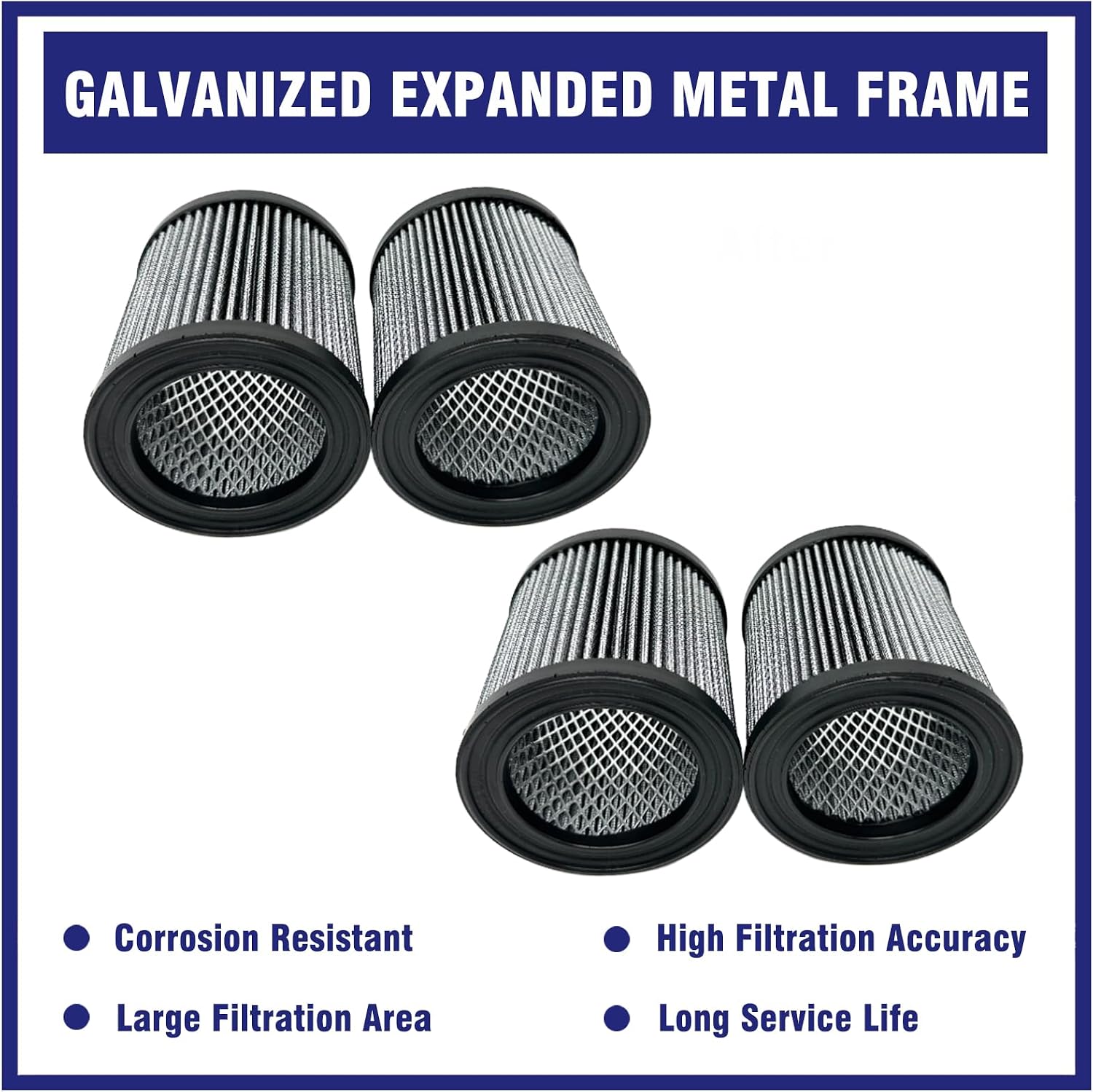 4 Pcs 32012957 Air Filter for Air Compressor, Replace 110377E100 P5051A | 32012940 32175466 32165466 54726518 32127482 32019787 36330T78 2545 7100 3000 10T2 15T4 H15T4 TS7-TS15 42406 1R417
