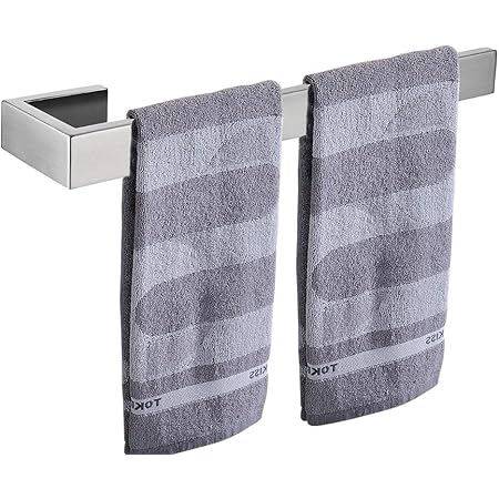 Lolypot Toallero de acero inoxidable, Toallero de Baño montaje en pared, Toalla de mano Percha Barra de Toalla Anillo de Toalla 35 cm, Suficiente para ...