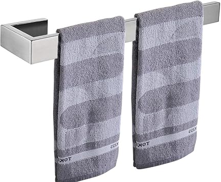 Lolypot Toallero de acero inoxidable, Toallero de Baño montaje en pared, Toalla de mano Percha Barra de Toalla Anillo de Toalla 35 cm, Suficiente para ...