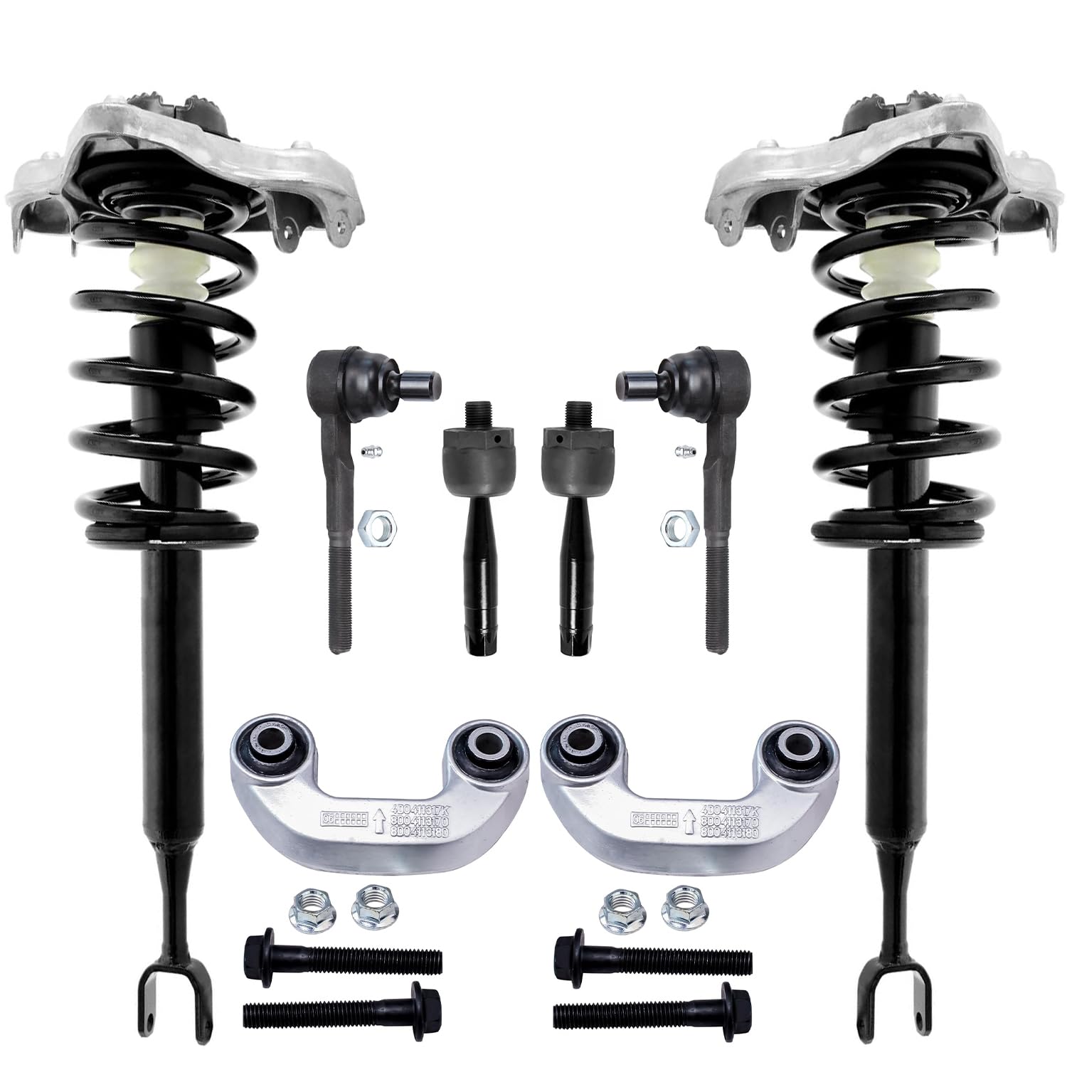 Detroit Axle - Front Struts Kit for 2002 2003 2004 Audi A4 Quattro 2