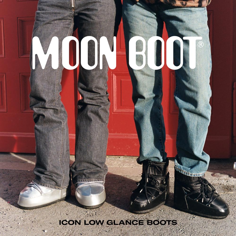 Moon Boot Botas de neve unissex Icon Low Glance, M9-10.5, W10-11.5