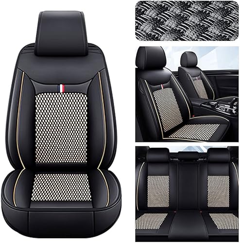 Funda de asiento de coche delantero y trasero para Cadillac Escalade 2002-2023, compatible con bolsa de aire y fácil de instalar (juego