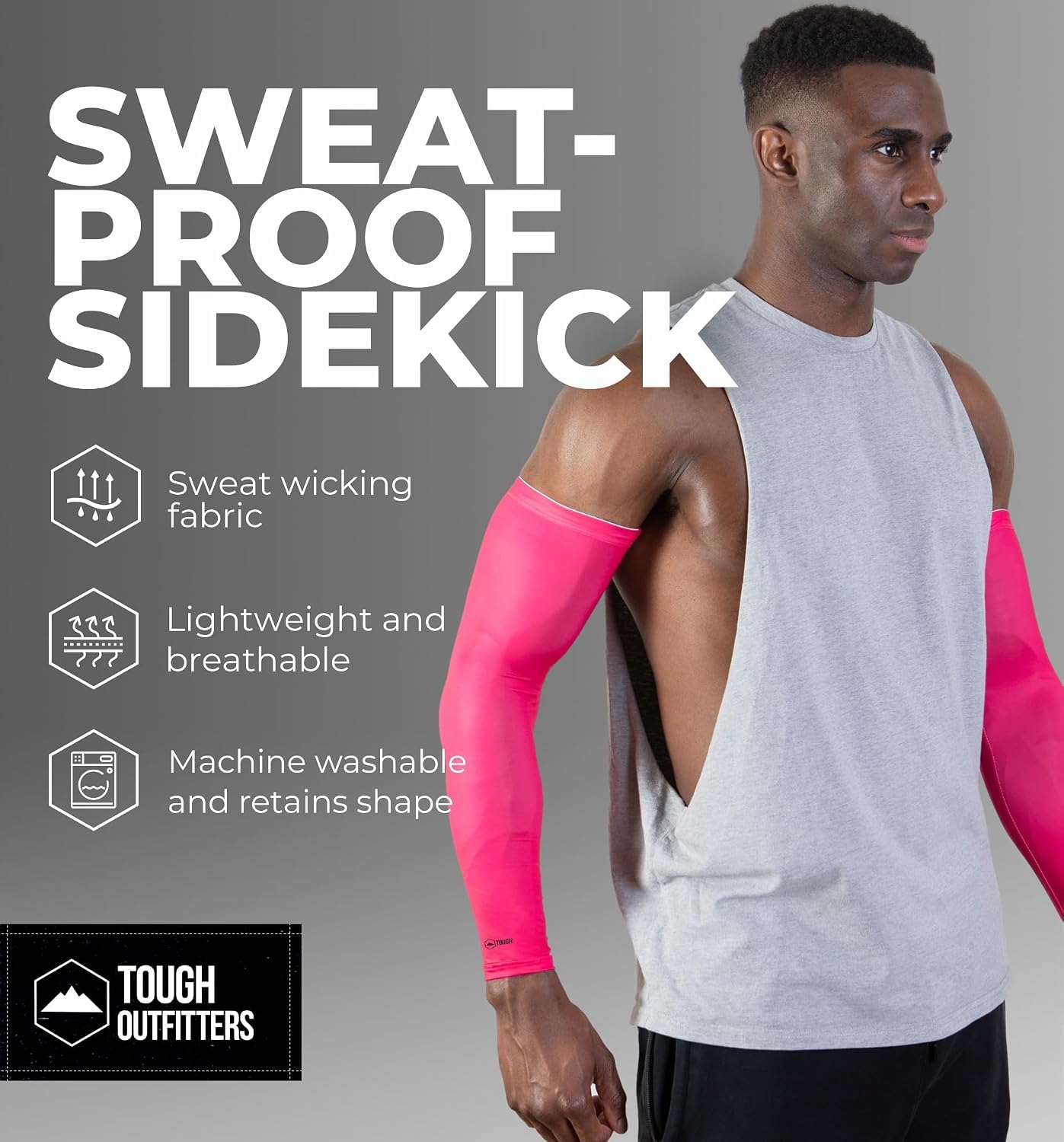 Tough Outdoors Baseball Arm Sleeve Youth & Adults - Compression Arm Sleeves for Kids Boys & Girls Men & Women - Football