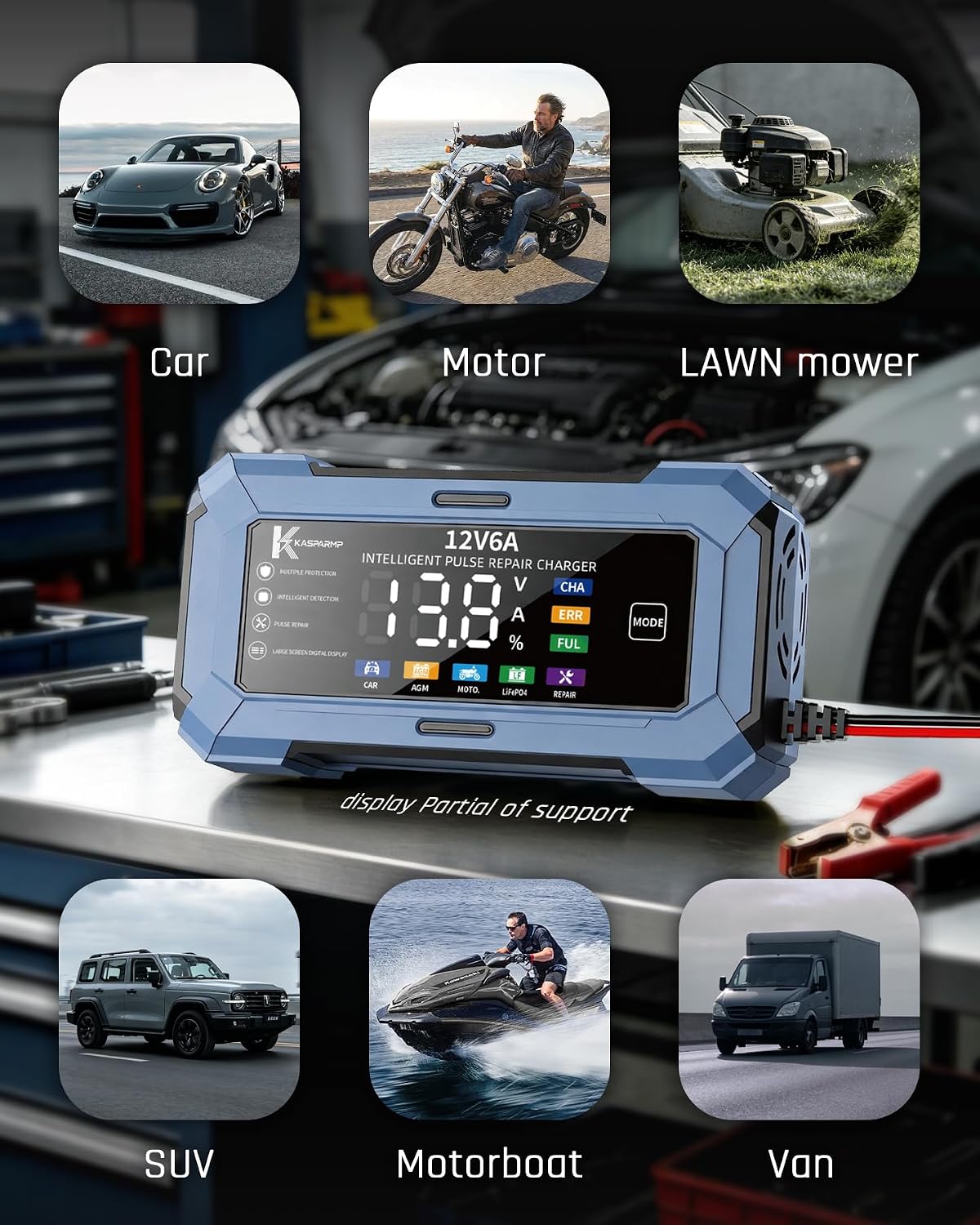 Car Battery Charger Battery Maintainer for Automatic Trickle Charger