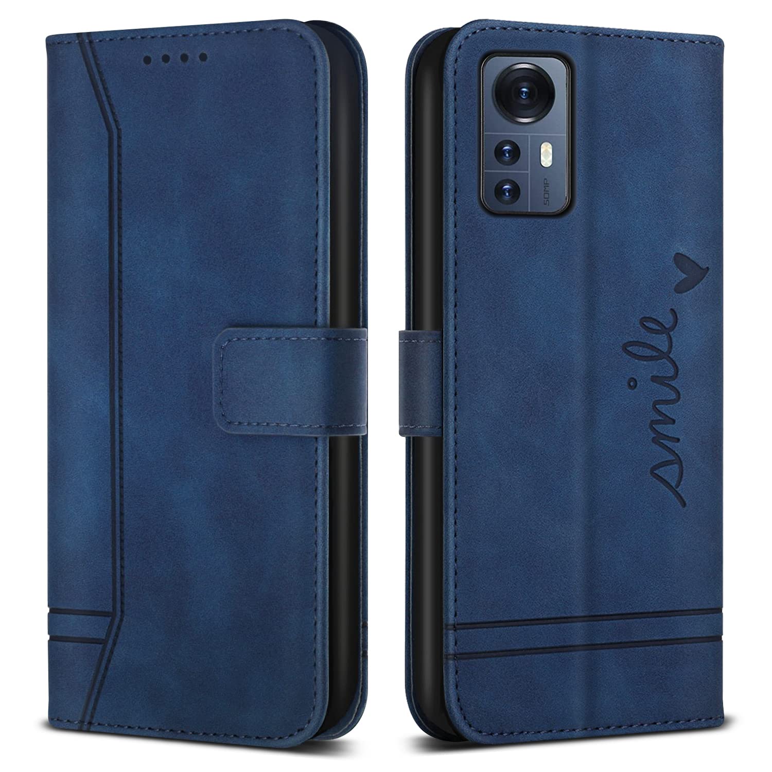 SONWO Cover per Xiaomi Redmi Note 12 PRO Plus 5G Custodia, Flip Caso in PU Pelle
