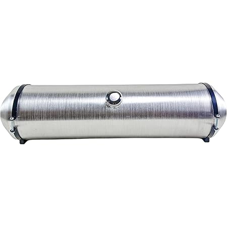 2 Gallon 6'' X 18 1/4 NPT Outlet End Fill Spun Aluminum Gas Tank / Fuel Tank