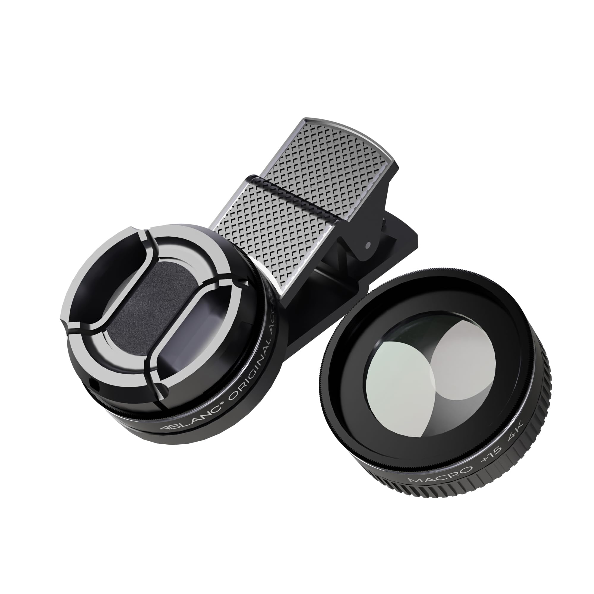 4BLANC® Kit obiettivo video macro esterno 20x con supporto per qualsiasi smartphone