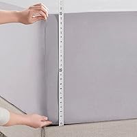 Vista 213 de Empyrean Charcoal Grey Extra Deep Pocket Fitted Sheet Full Size, Hotel Luxury Deep Pocket Full Size Fitted Sheet Only Easily Fits 18 to 24 Inch