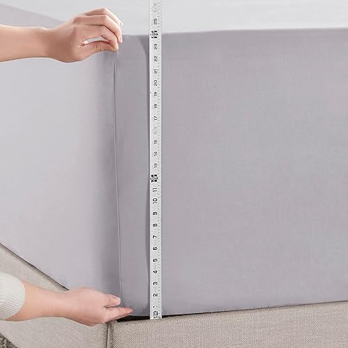 Miniatura 6 de Empyrean - Sábana bajera de bolsillo extraprofundo, suave, para colchones de 18 a 24pulgadas, de lujo, con correas en las esquinas, tamaño King,