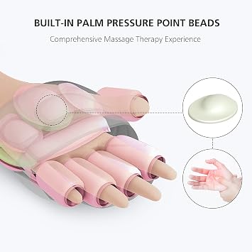 COMFIER Wireless Hand Massager with Heat -3 Levels Compression & Heating,Rechargeable Hand Massager Machine for Carpal Tunnel,2026Fathers Day Gift for Men(Black)