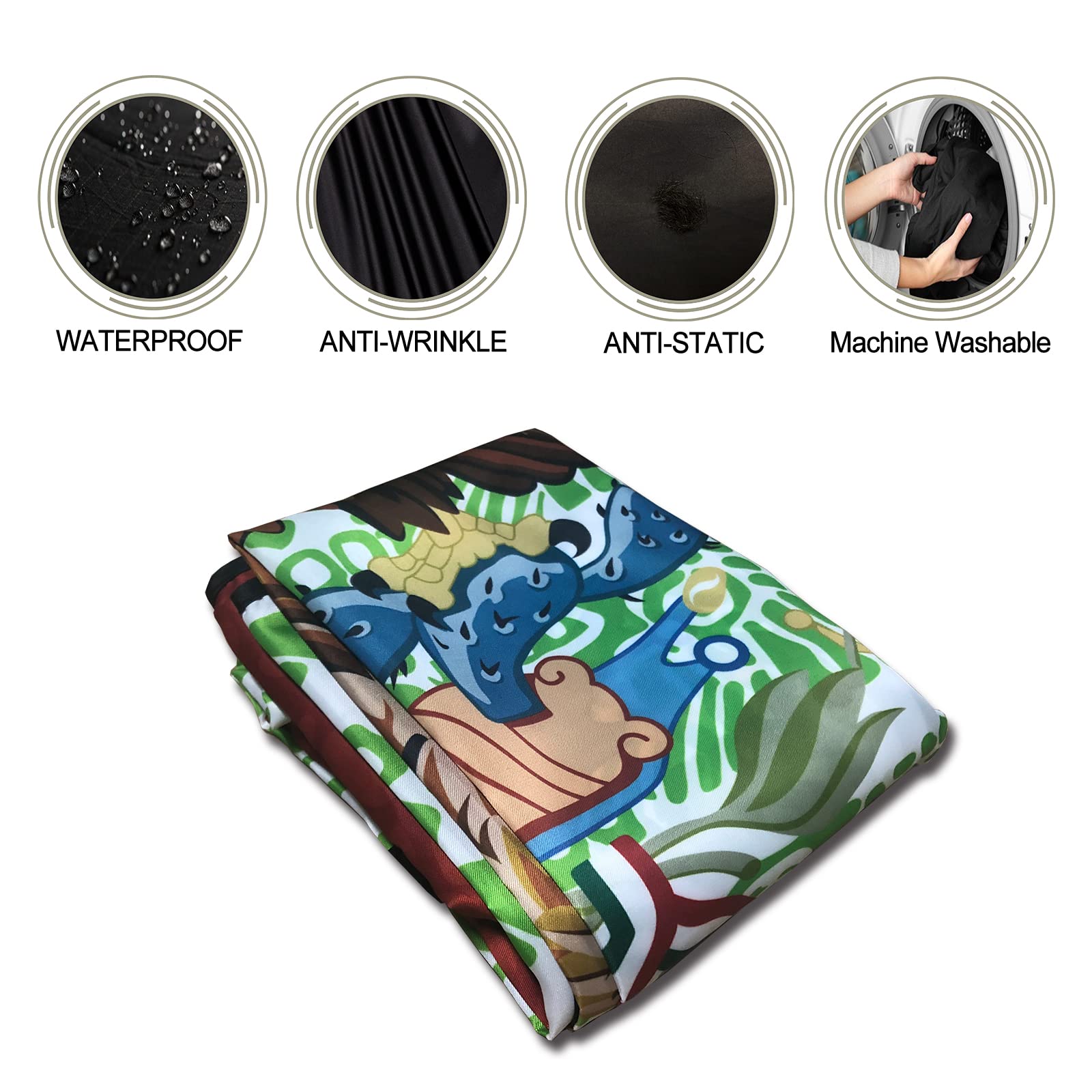 Capas de peluquero para hombres, capas de corte de pelo, capas de estilista con broches impermeables, capa de peluquería profesional grande, 63 x 56 pulgadas (bandera de México), Mexico Flag 4