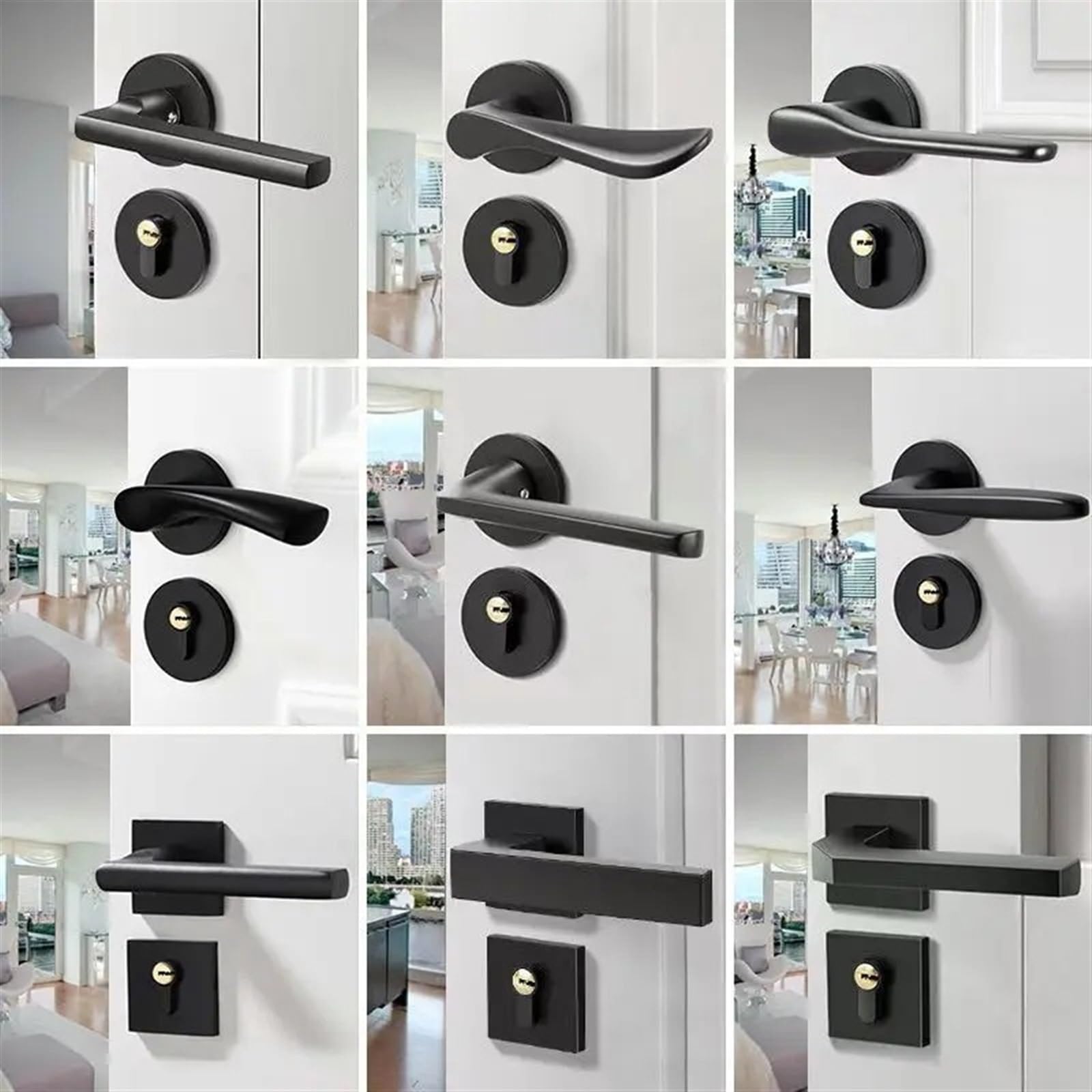 Serrure de porte intérieure serrure fendue simple magnétique et silencieuse
