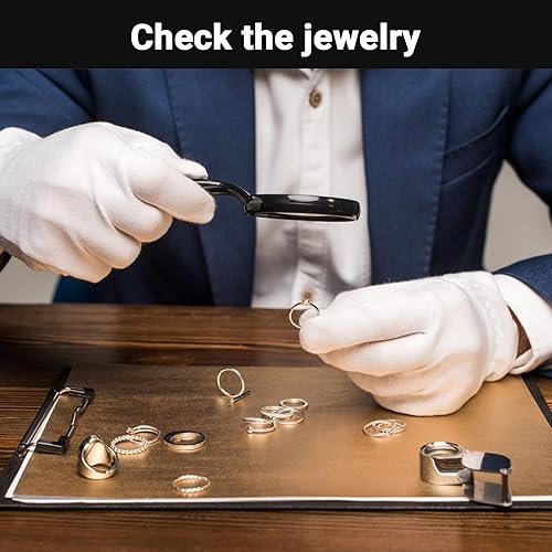 Miniatura 5 de ENPOINT Guantes de algodón blanco para eczema, 10 pares de guantes elásticos con cierre elástico para hombres y mujeres, guantes de trabajo