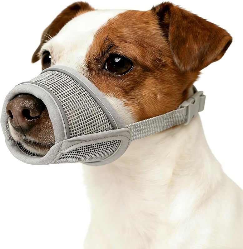 Focinheira para Cães com Malha Respirável, Ajustável e Faixas Refletivas CNSYAF MESH01