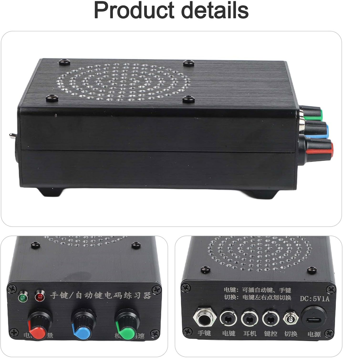 Automatic Key Hand Key Password Trainer for Morse Code CW with Adjustable Tone Built-in Speaker
