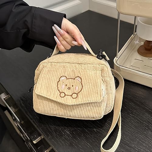 Miniatura 4 de Bolsos cruzados para mujer, bolso de pana para hombro, bolso lindo para viajes, compras y uso diario