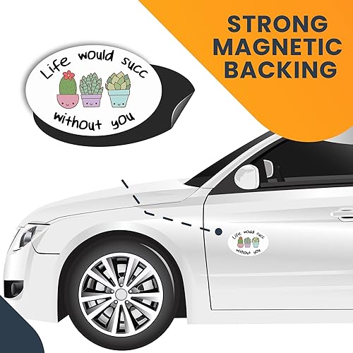 Miniatura 7 de Magnet Me Up My Life Would SUCC Without You - Calcomanía magnética ovalada, 4 x 6 pulgadas, imán automotriz resistente para automóvil, camión, SUV