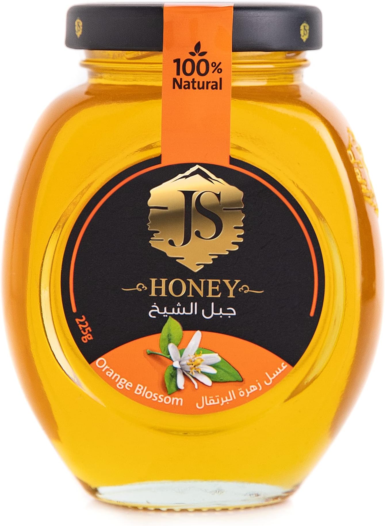 JS Honey Orange Blossom Honey 225 G Jar Pure Honey, Healthy, Good Source Of Energy, Rich In Antioxidants And Vitamins, No Artificial Flavor, Honey Jar, Best Used For Breakfast, Honey Cakes, And Tea
