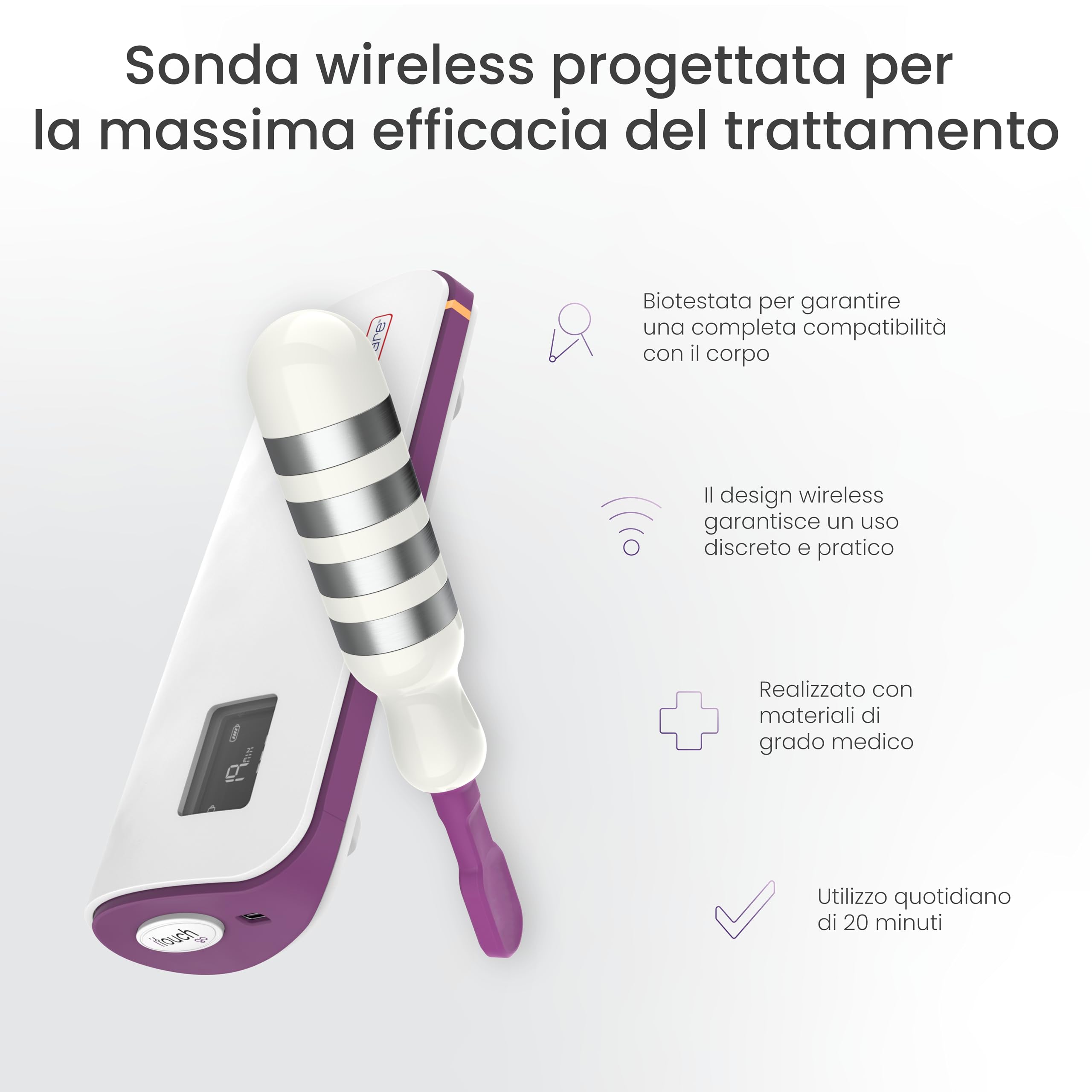 TensCare iTouch Go – Stimolatore Perineale Wireless | Dispositivo Kegel per Donne, EMS Clinicamente Testato per il Controllo della Vescica, Trattamento dell’Incontinenza e Recupero Post-Parto