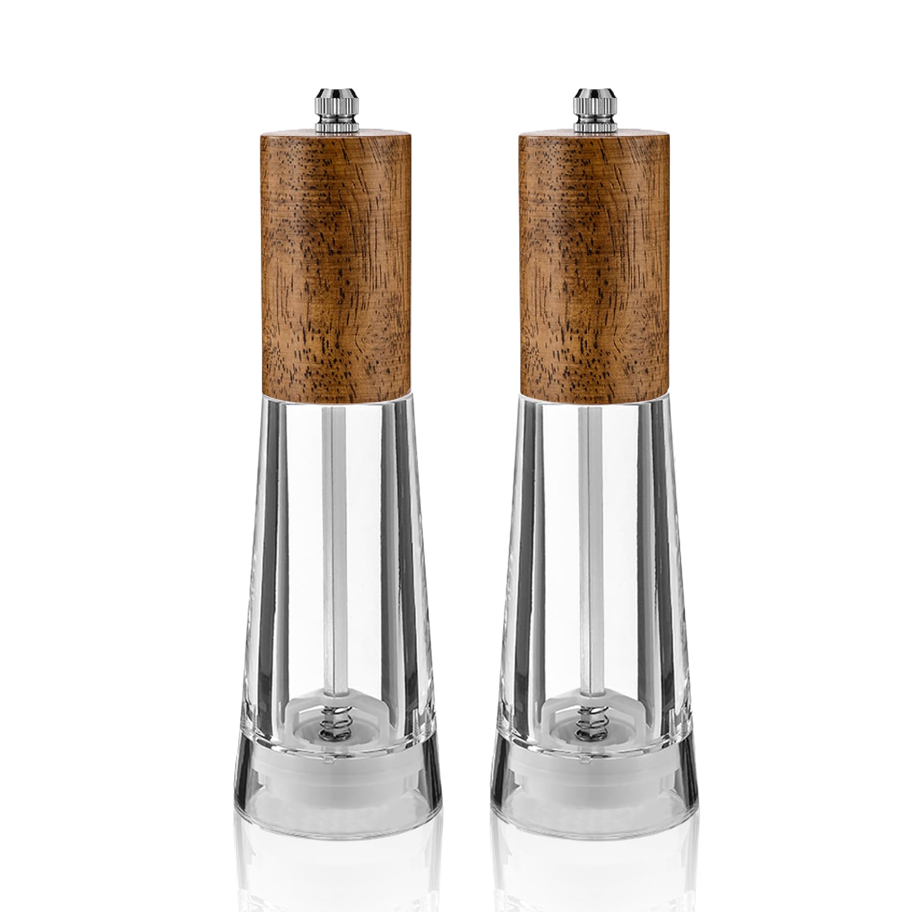 Acrylic Salt & Pepper Grinders - Adjustable Coarseness -1