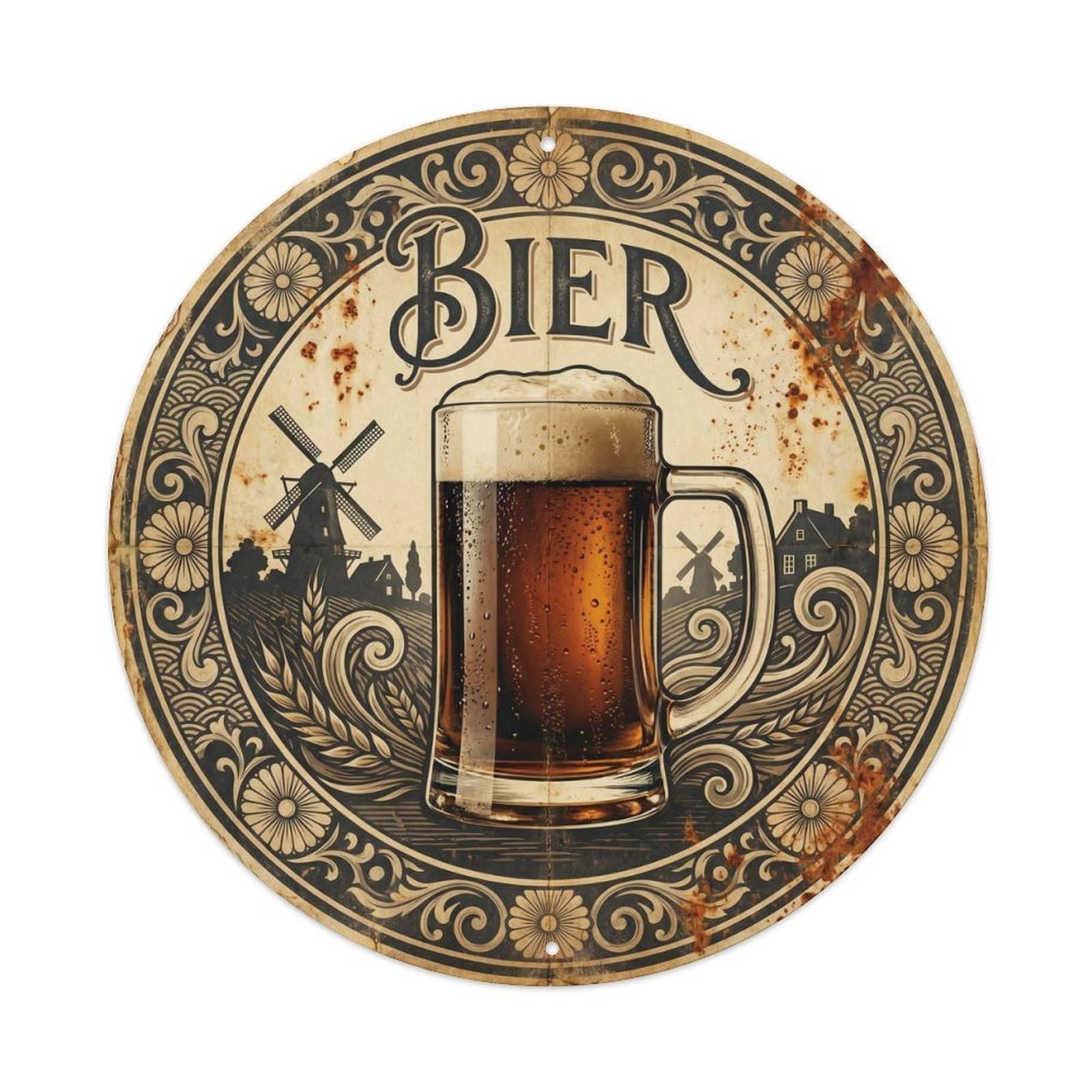 Dutch Travel Beer Culture Lager Mug Pub Brewery Vintage Metal Tin Sign