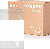 Vista 20 de GPI - Mini bolsas con cremallera de 1 x 1 pulgada, paquete de 100 bolsas de plástico transparente con cierre con cremallera con bloque blanco