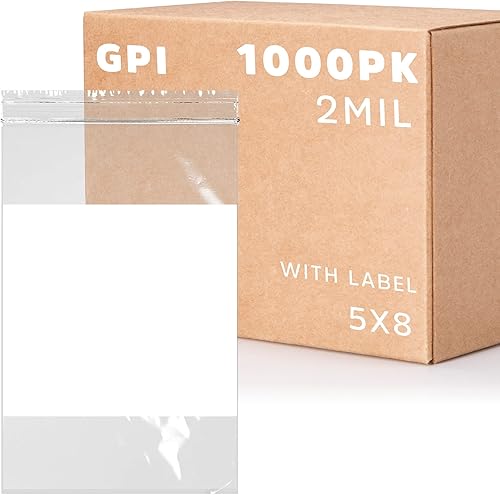 Vista 29 de GPI - 100 bolsas de plástico transparente con cierre de cremallera de 3 x 3 pulgadas, a granel de 2 mil de grosor, fuertes y duraderas, con cierre