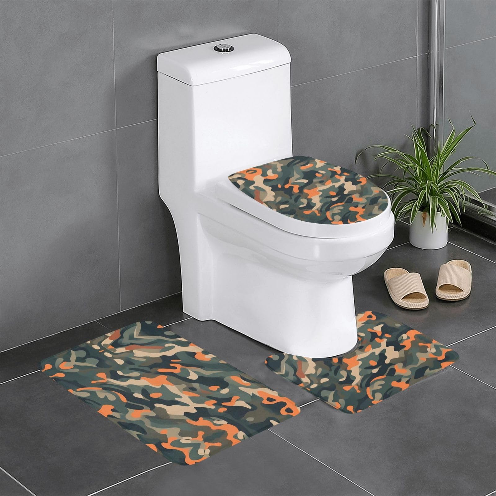 Tapis de salle de bain antidérapants pour coiffeuse et WC design moderne chic