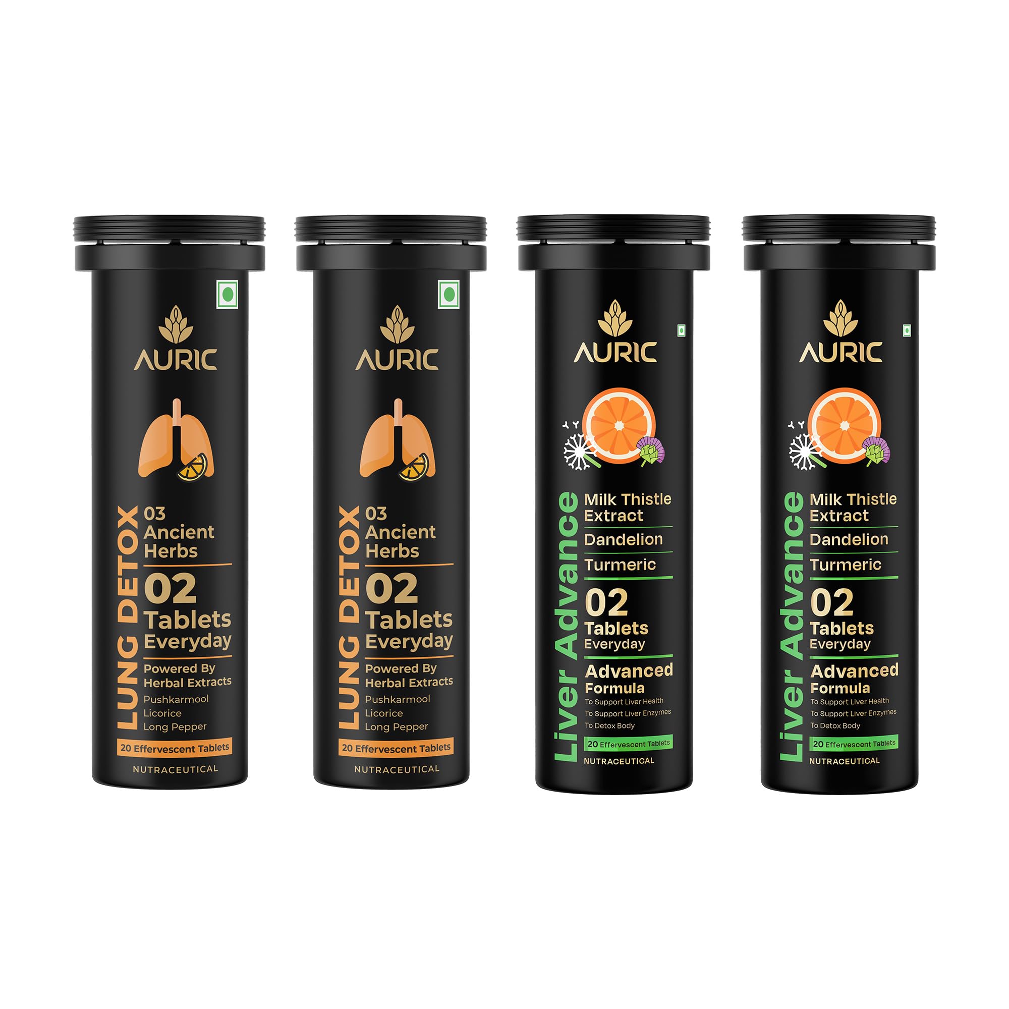 Auric Liver Adance with Lung Detox effervescent 40 Each Tablets-picture-16