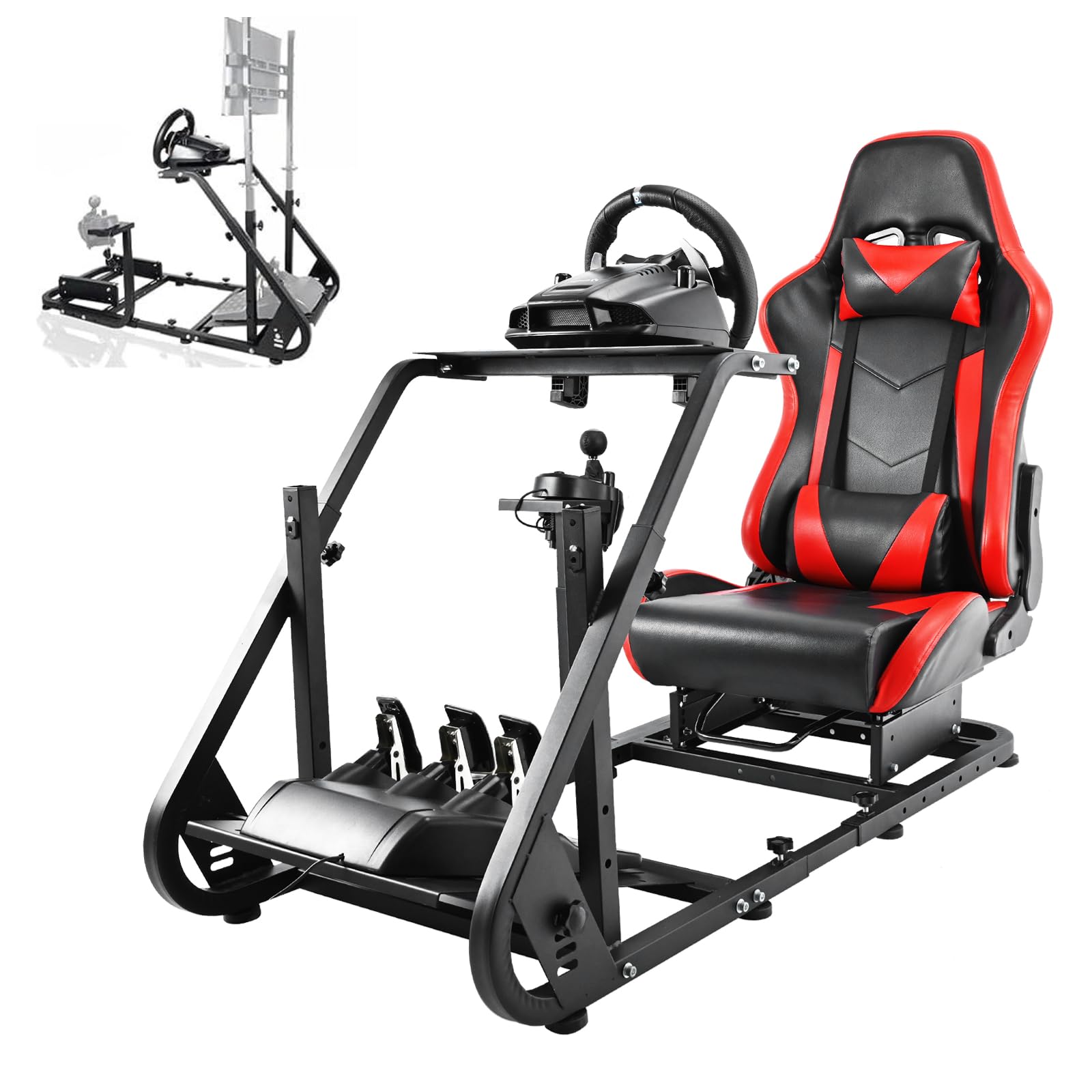 Buy Sim Driving Racing Cockpit with RedSeat able Monitor Stand Fit for