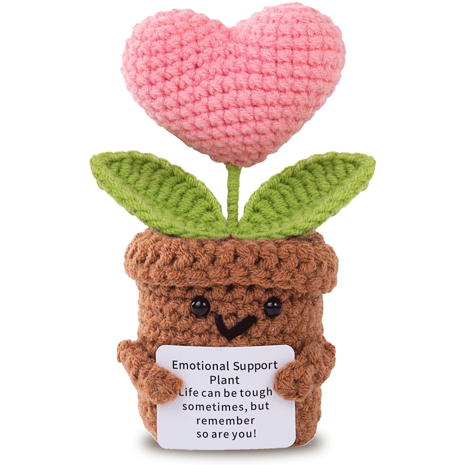Aruigu Pocket Hug Herz Kleine Geschenke, Positive Kartoffel Serien Gehäkelte Glücksbringer Gute Besserung Genesungsgeschenke Geschenke Prüfung Zeugnis Geburtstagsgeschenk Freunden Kollegen