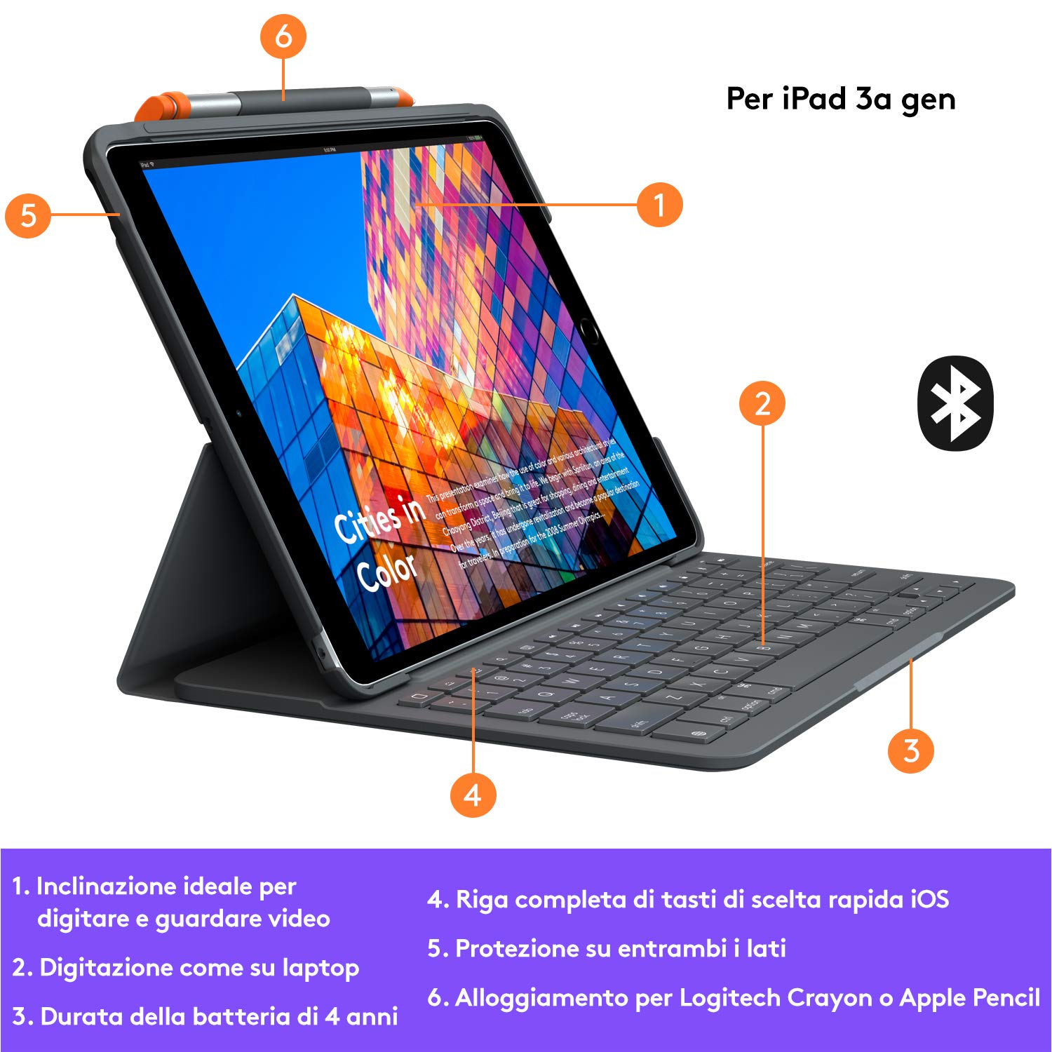 Logitech Custodia con tastiera iPad Air