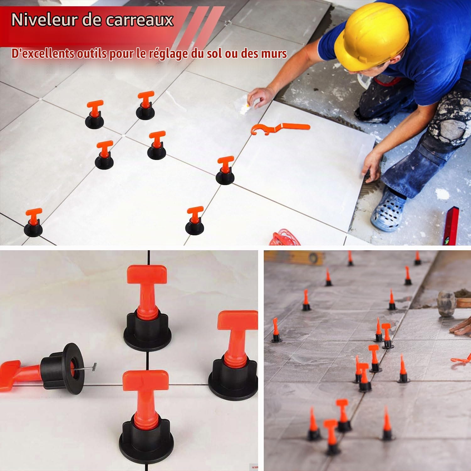 1304 Pièces Croisillon Carrelage Autonivelant Calle de Nivellement pour Carrelage avec Croix de carrelage 2mm Croix de carrelage 3mm Clé à tuiles Pour Carrelage Carrelage Sol Carreaux de mur