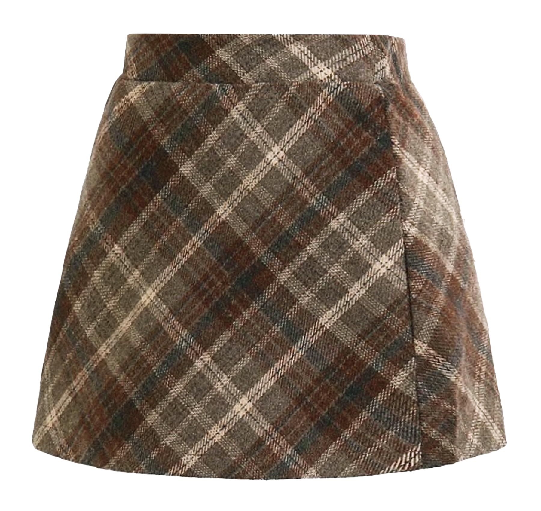 Girl Checkered Skirt for School Weddings Carnivals Children Toddler Mini Plaid Skirts A-Line Style Classic with Elastic Waist for Winter Spring Autumn - 4-12 Years
