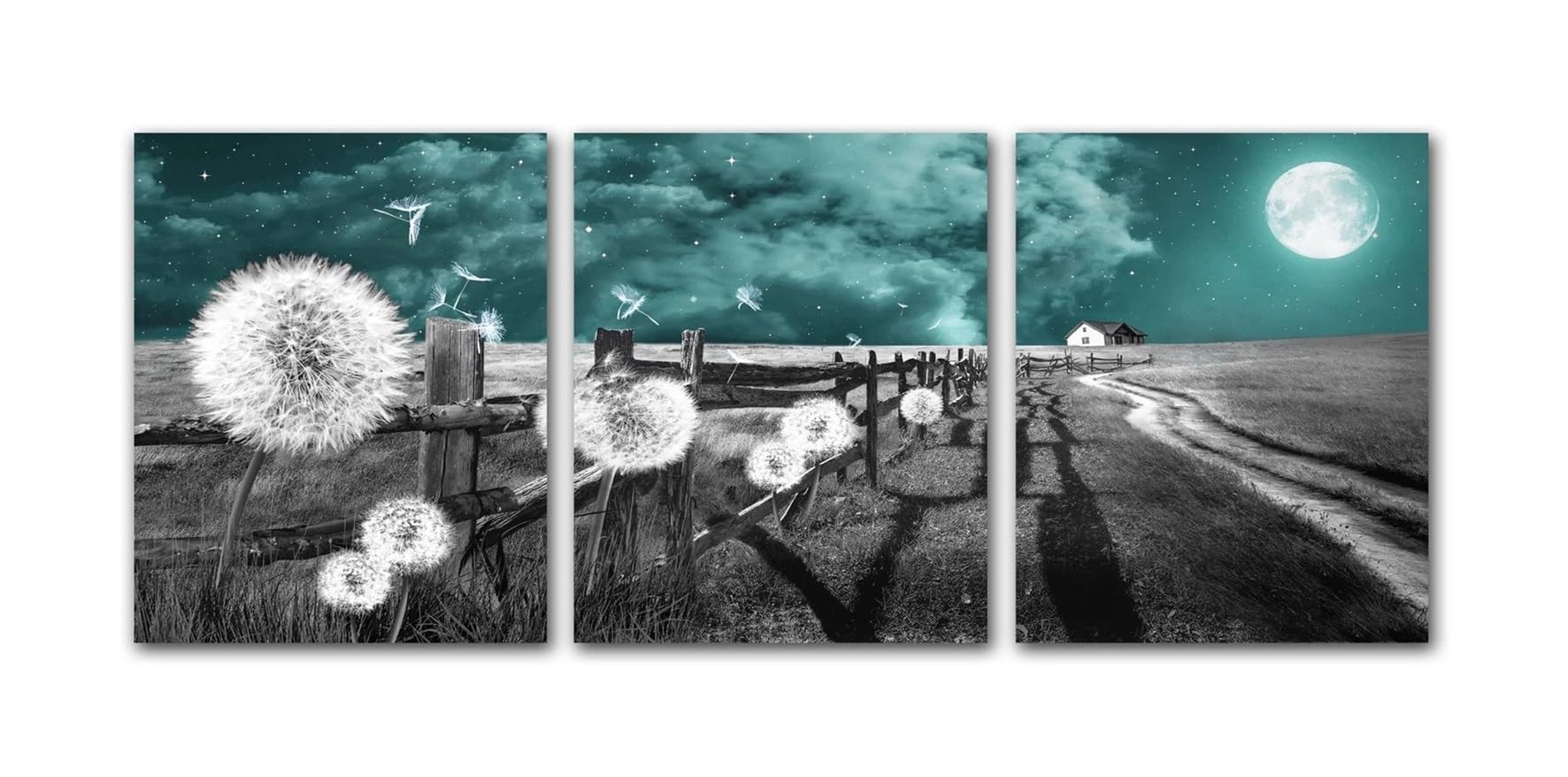 Tableau déco nature pour habiller un mur vide avec un triptyque moderne