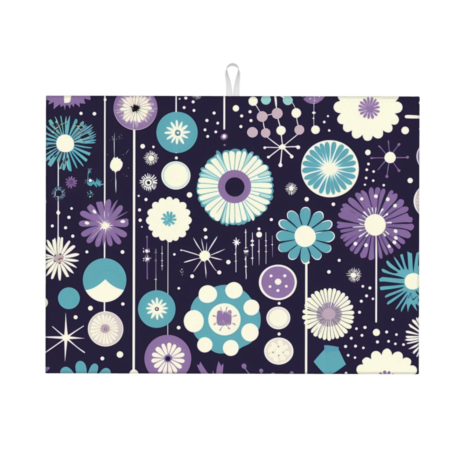 Bedbliss Purple Dish Drying Mat 46x61 Cm For Kitchen Counter Pad Mother'S Day Absorbent Fast Dry Dish Draining Mats，Large Kitchen Accessories